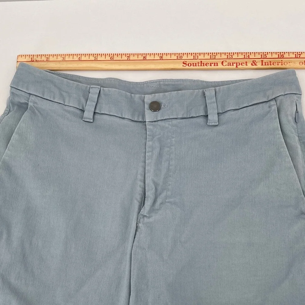 Lululemon Commission Shorts Mens 34 Blue Grey‎ Chino Athletic Minimalist Golf
